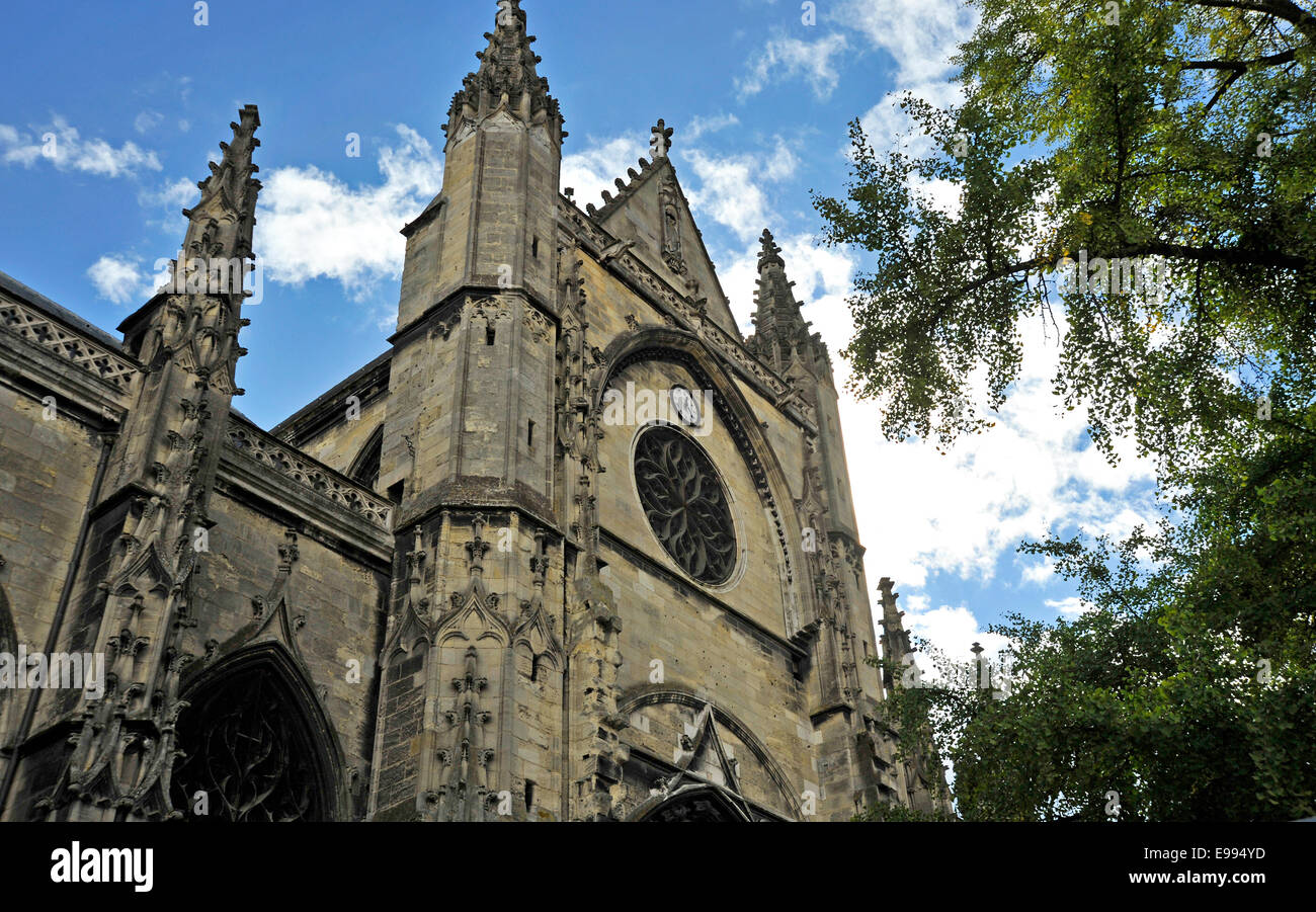 Église dans le centre-ville de Bordeaux, France Banque D'Images