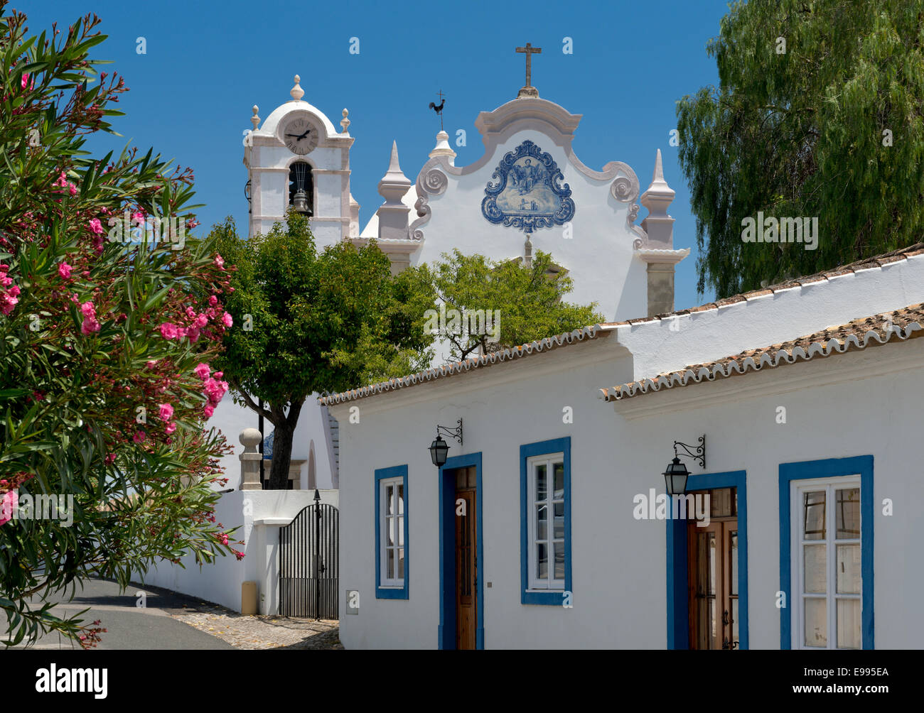 Le Portugal, l'Algarve, l'église Igreja de São Lourenço, Almancil Banque D'Images