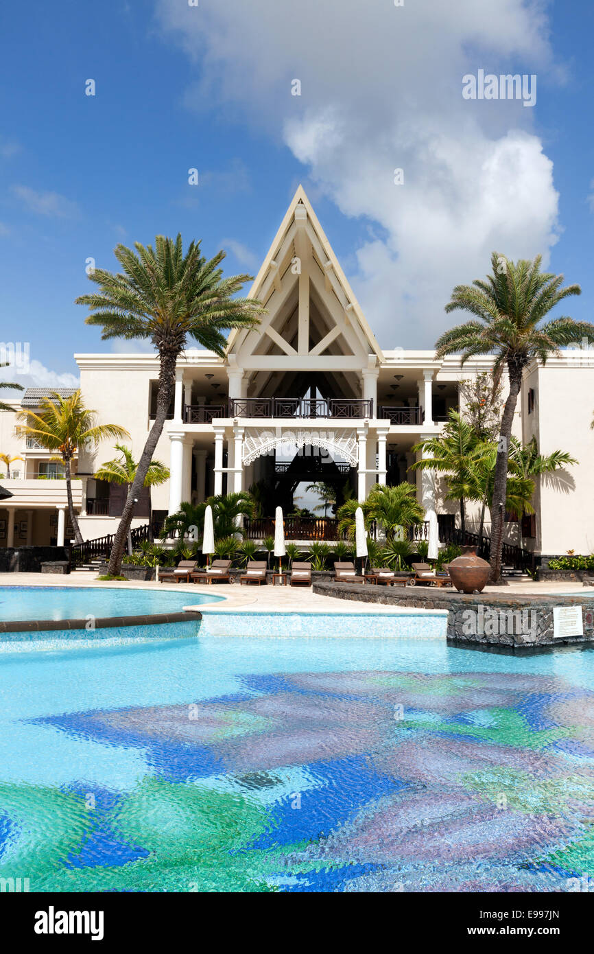 La résidence de luxe 5 étoiles Hotel, Belle Mare, Ile Maurice, Afrique du Sud Banque D'Images