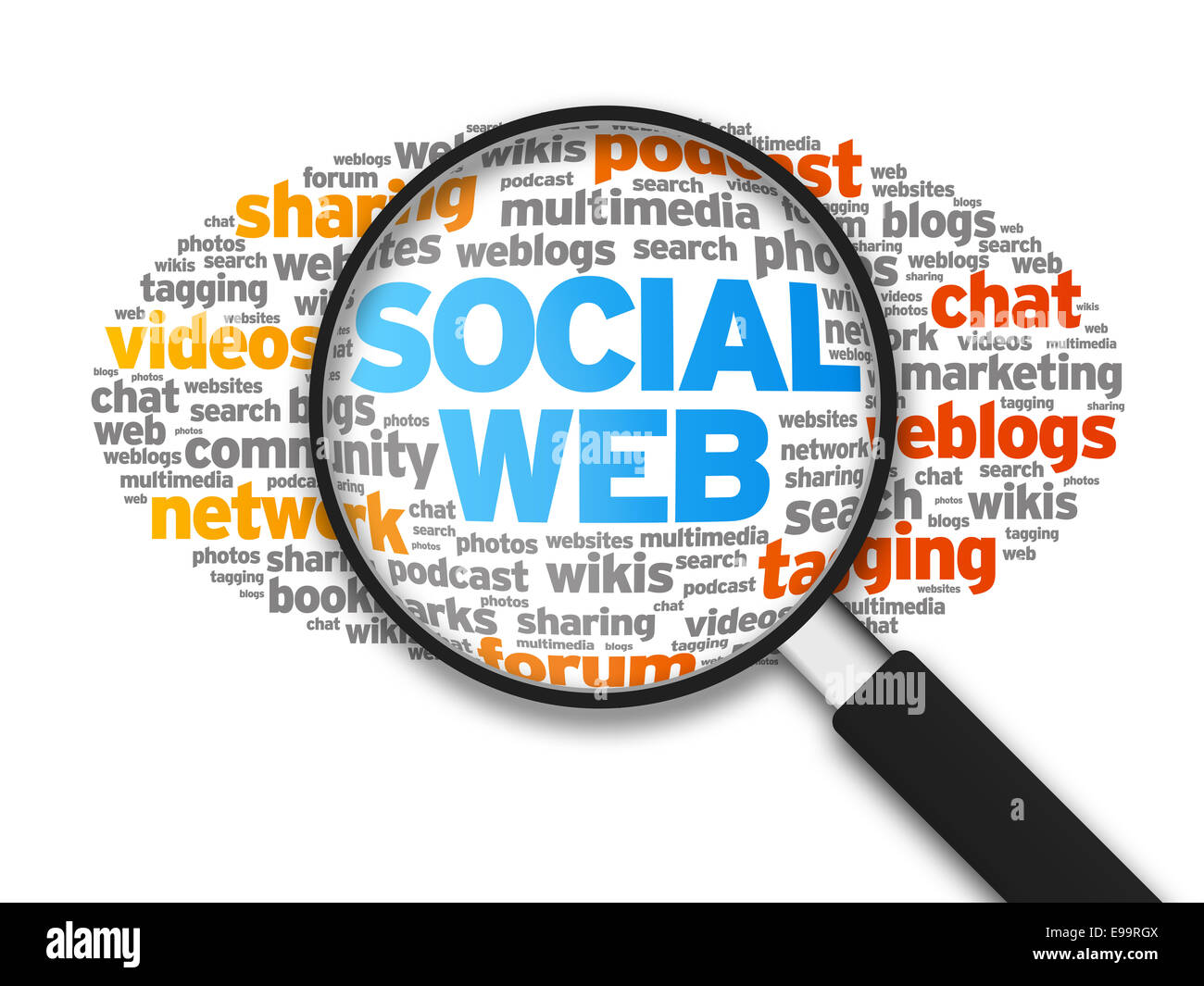 Web social Banque D'Images