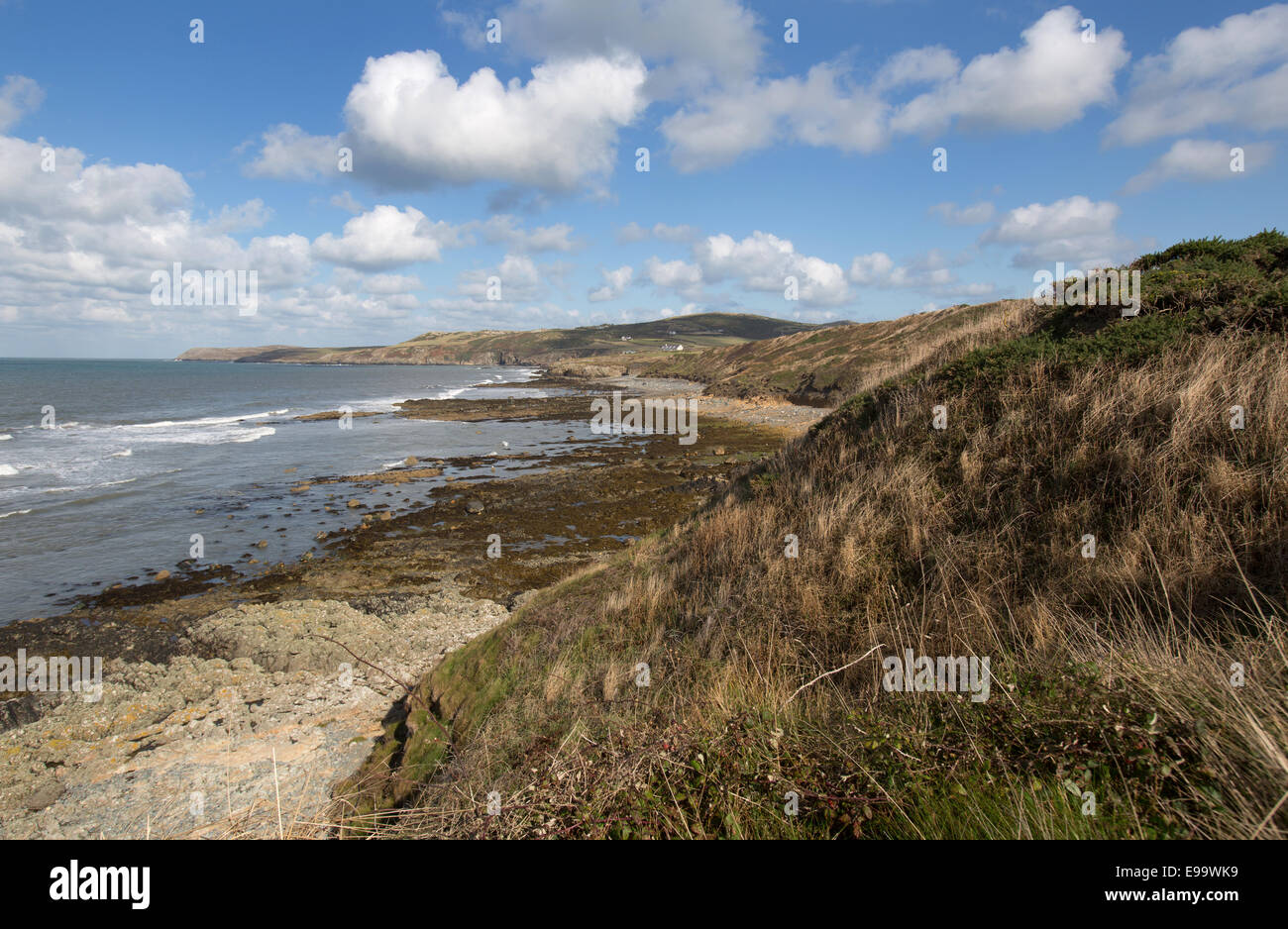Le sentier du littoral du pays de Galles dans le Nord du Pays de Galles. Vue pittoresque de la côte ouest d'Anglesey section du sentier du littoral du pays de Galles. Banque D'Images