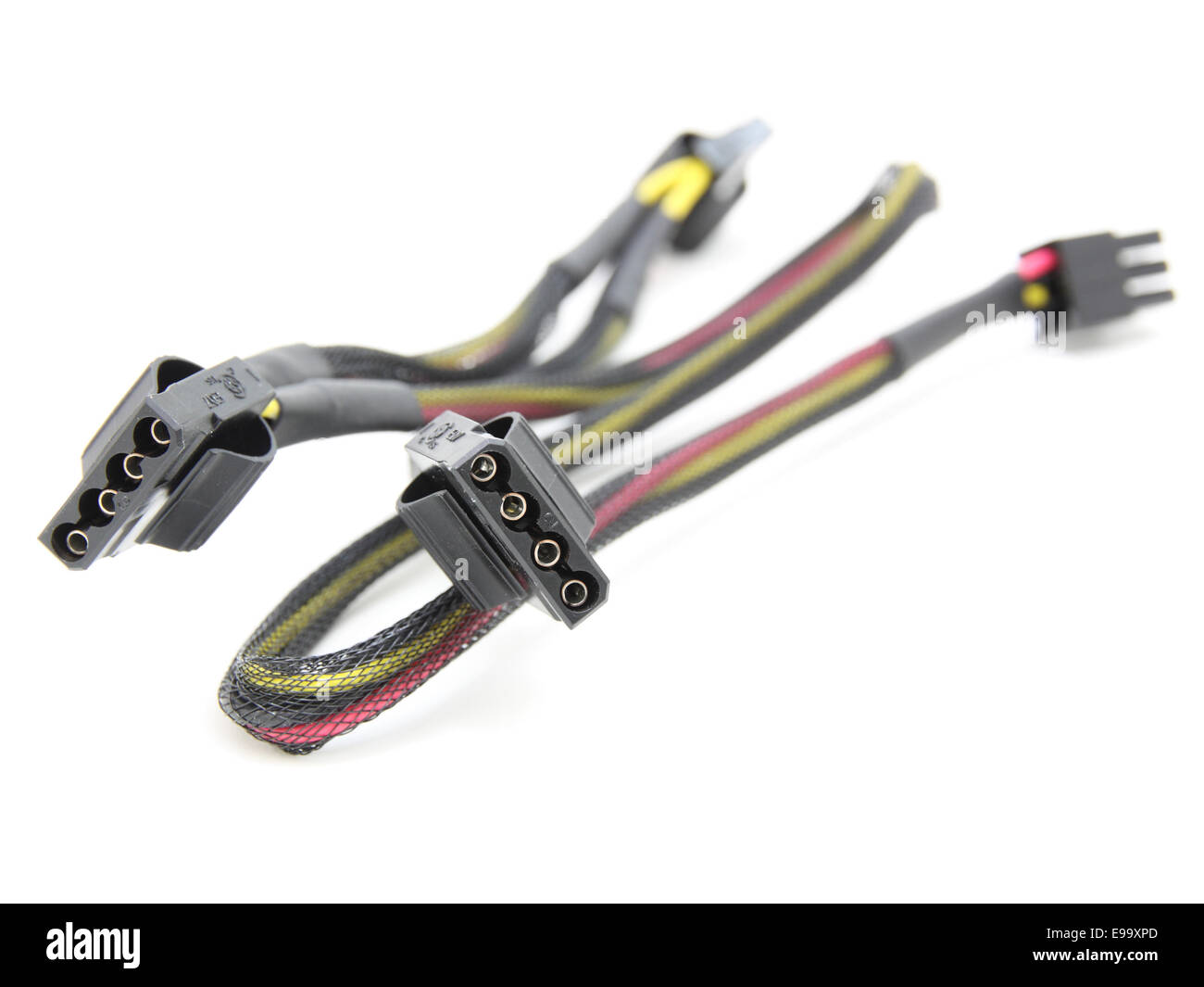 Câbles d'alimentation de disque dur Banque D'Images