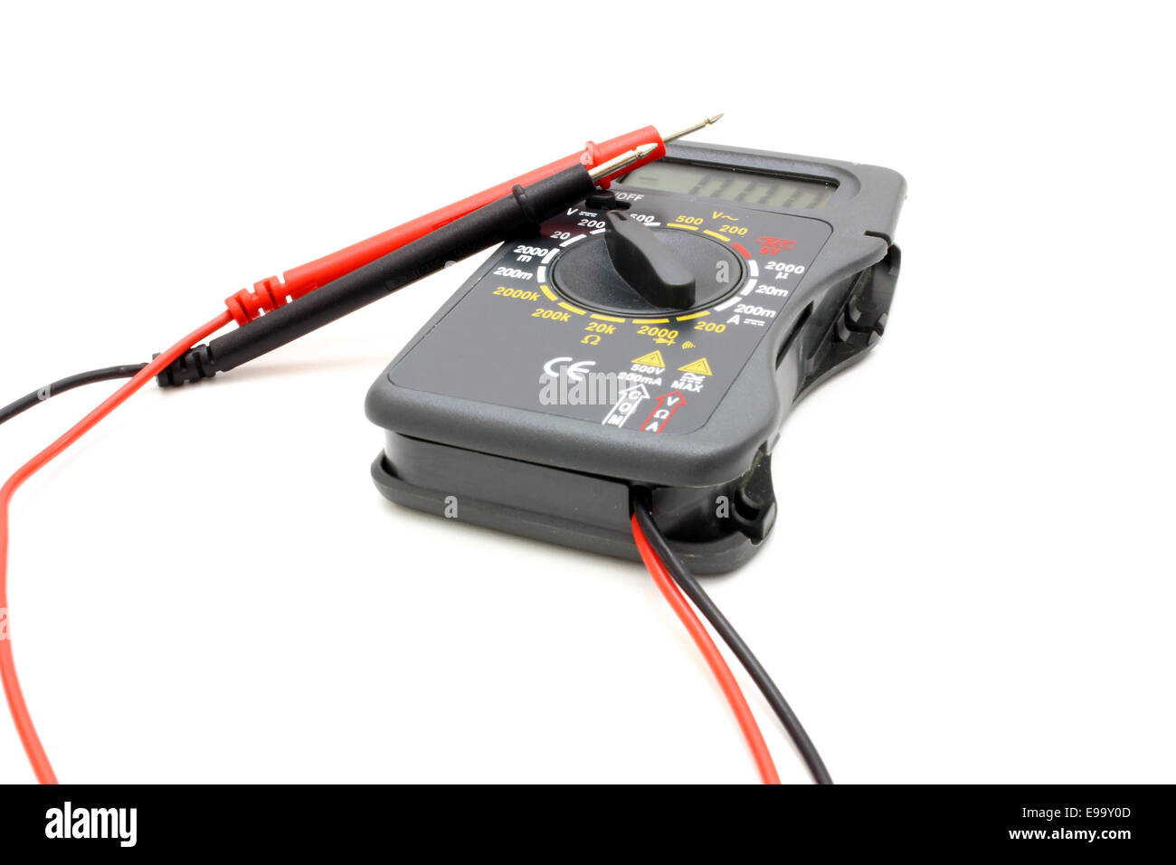 Multimètre de couleur noire Banque D'Images