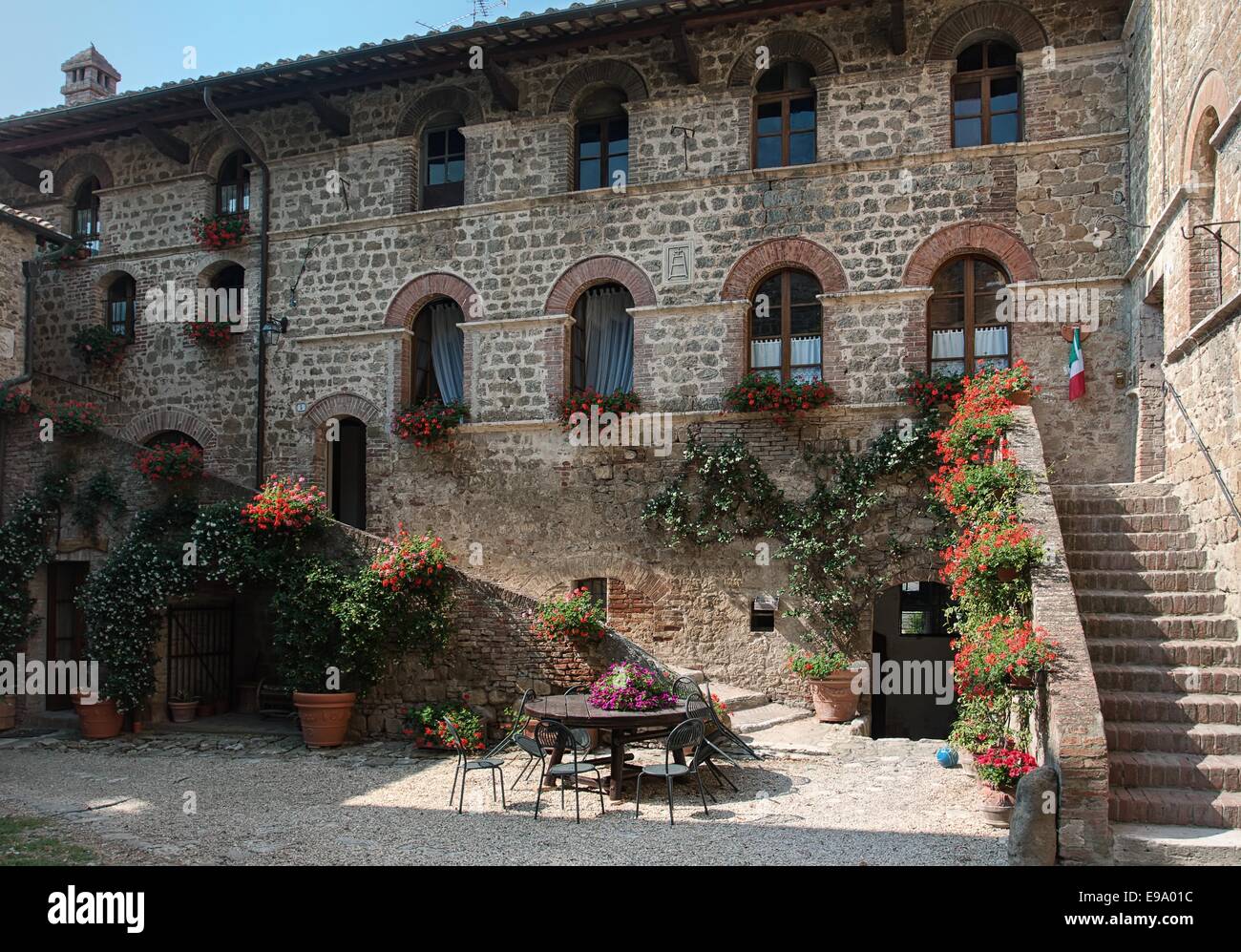 Maison typiquement italien en Toscane Banque D'Images