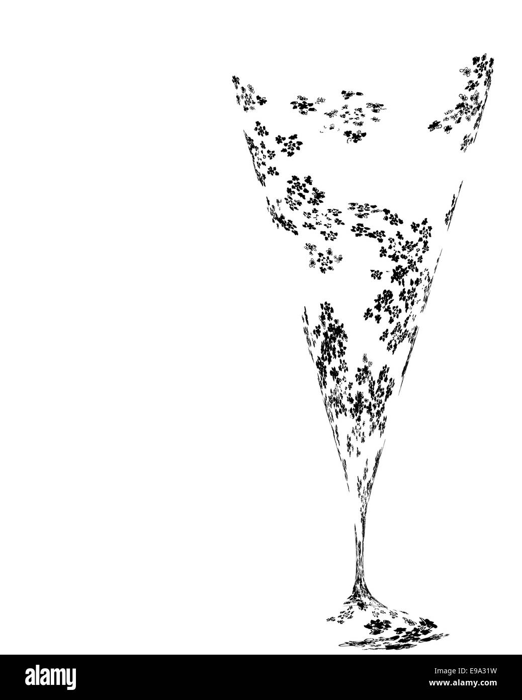 Verre à vin stylisée du défaut Banque D'Images