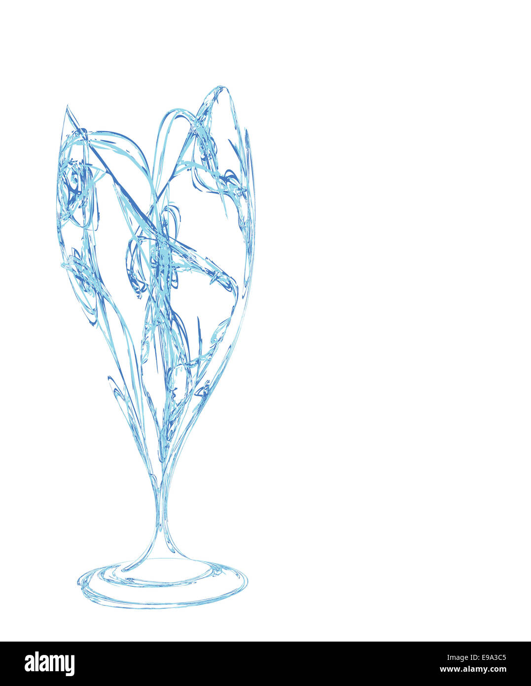 Verre à vin stylisée du défaut Banque D'Images