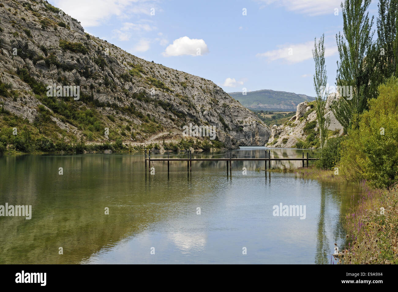 Noguera, réservoir Sopeira, Pyrénées, Espagne Banque D'Images