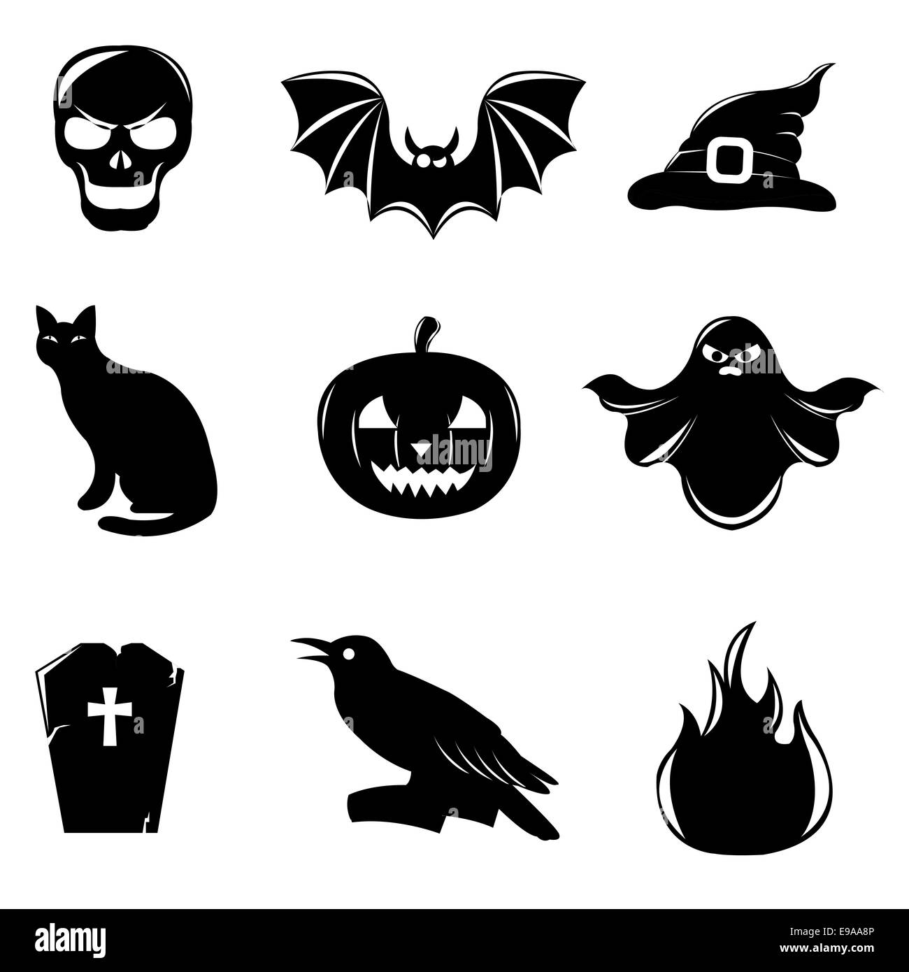 Icônes d’Halloween Banque D'Images