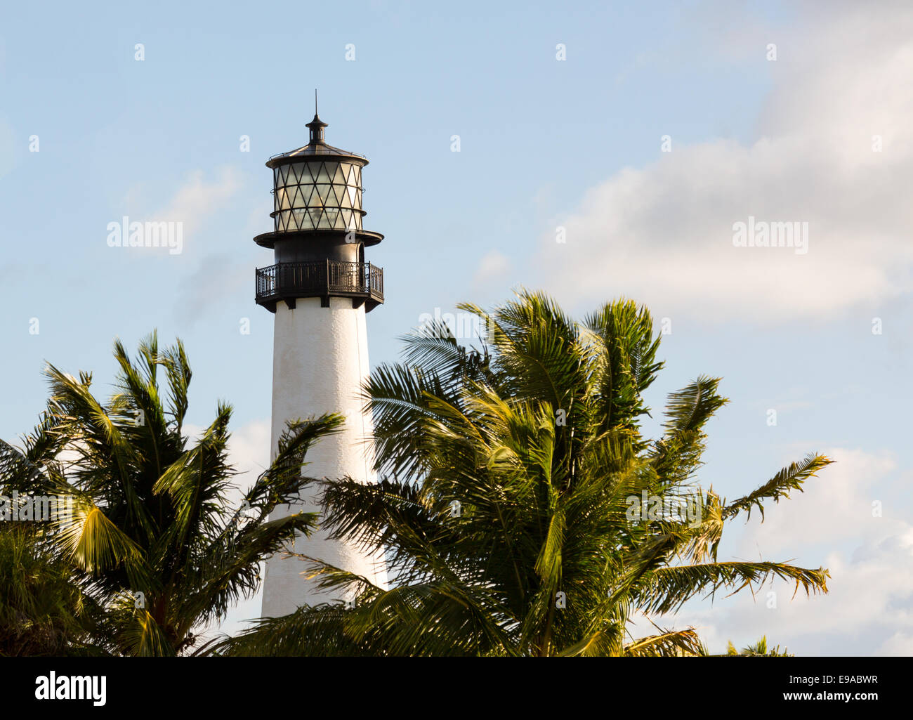 Le phare de Cape Florida dans le Bill Baggs Banque D'Images