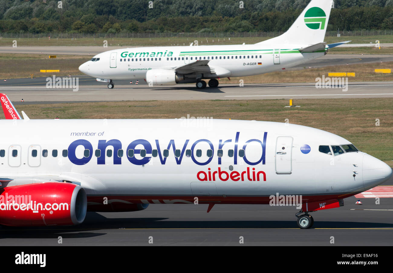 Air Berlin sur l'avion Dusseldorf ALLEMAGNE Monde Banque D'Images