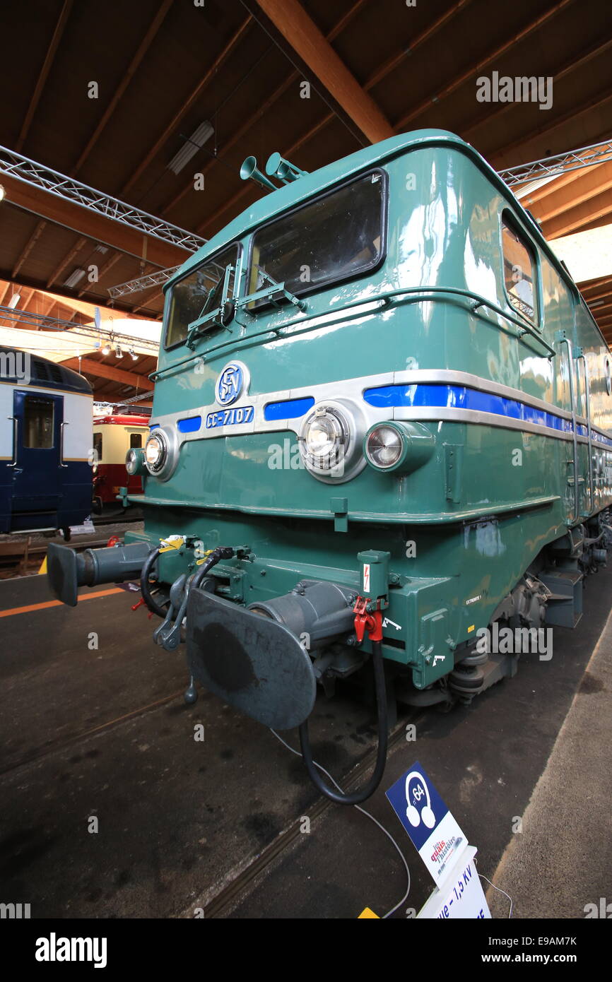 La Cité du Train (anglais : Ville du train ou Train Ville), situé à Mulhouse, France, est le plus grand musée ferroviaire en FR Banque D'Images