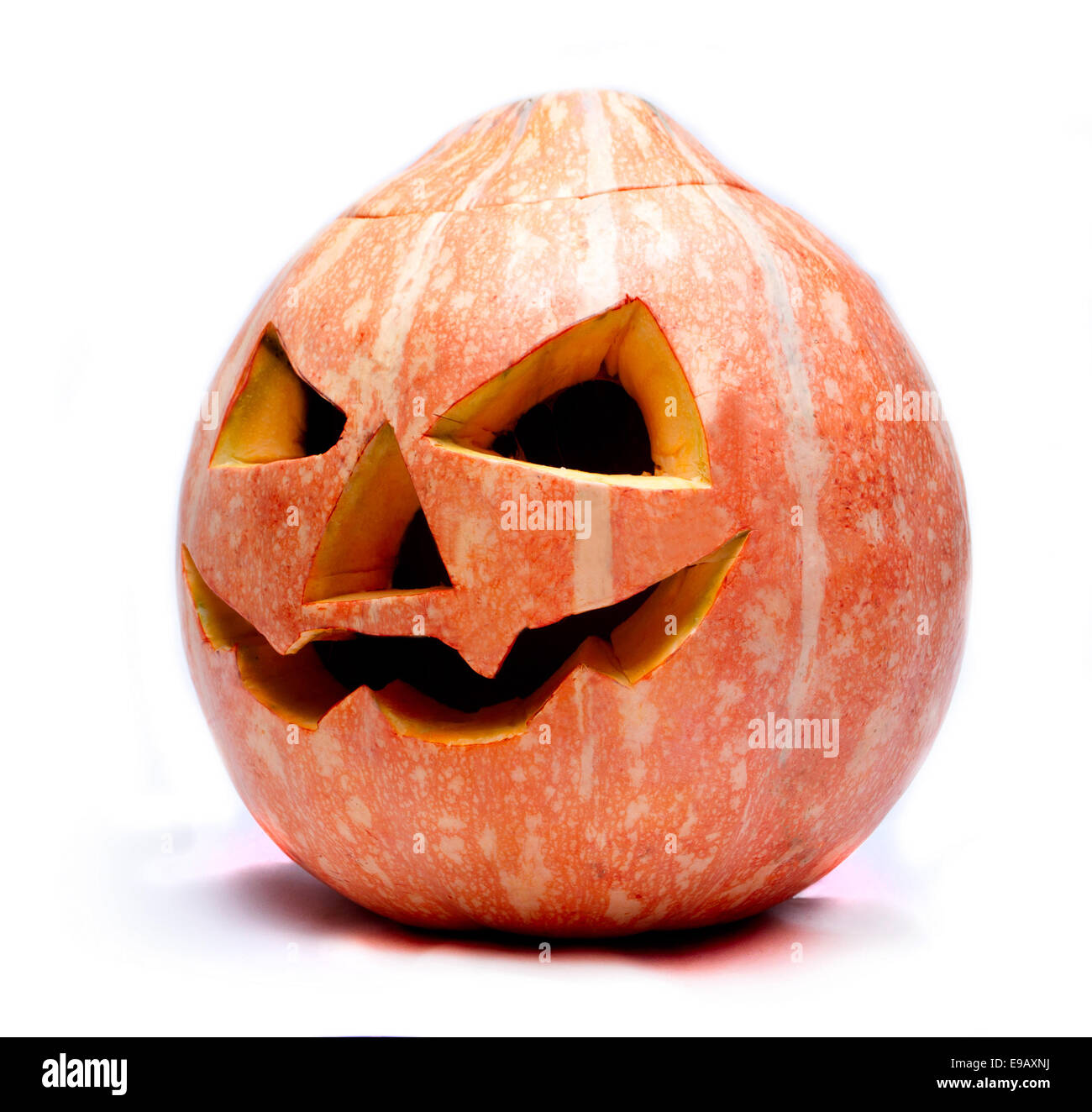 Citrouille haloween isolated over white Banque D'Images