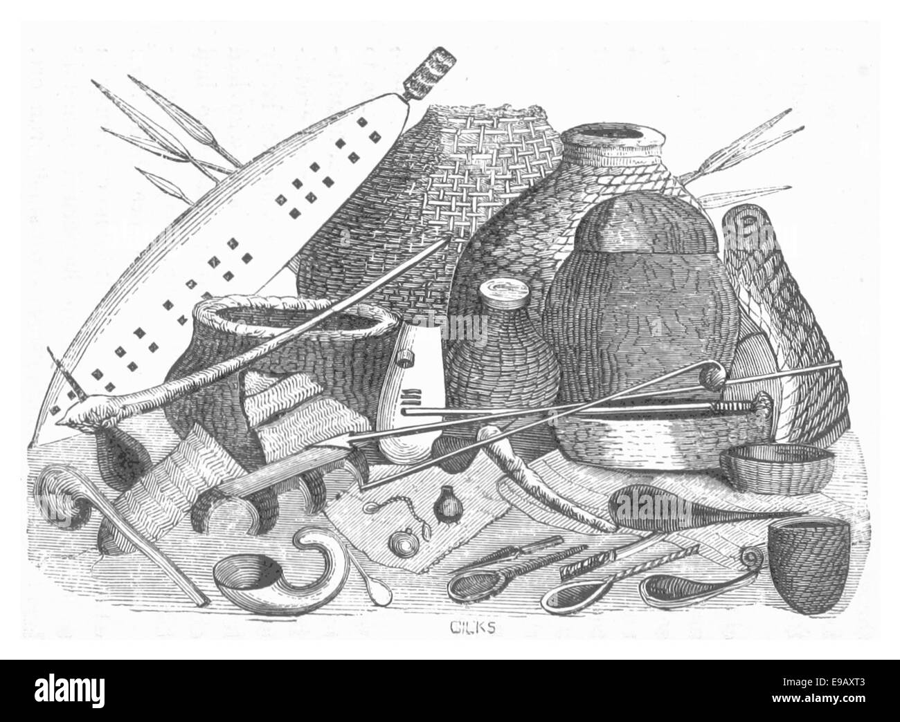 Ustensiles Illustration Banque D'Images