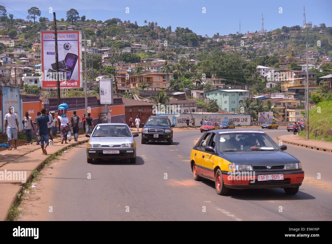 Scène de rue, Freetown, Sierra Leone Banque D'Images