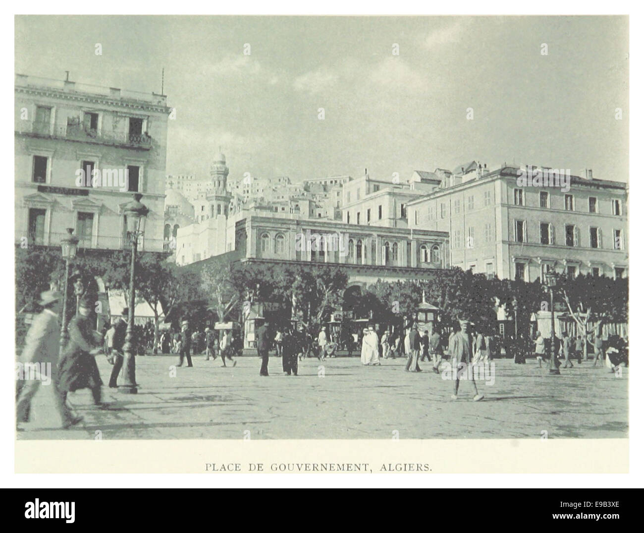LAMBART(1895) p059 PLACE DE GOUVERNMENT, Alger Banque D'Images