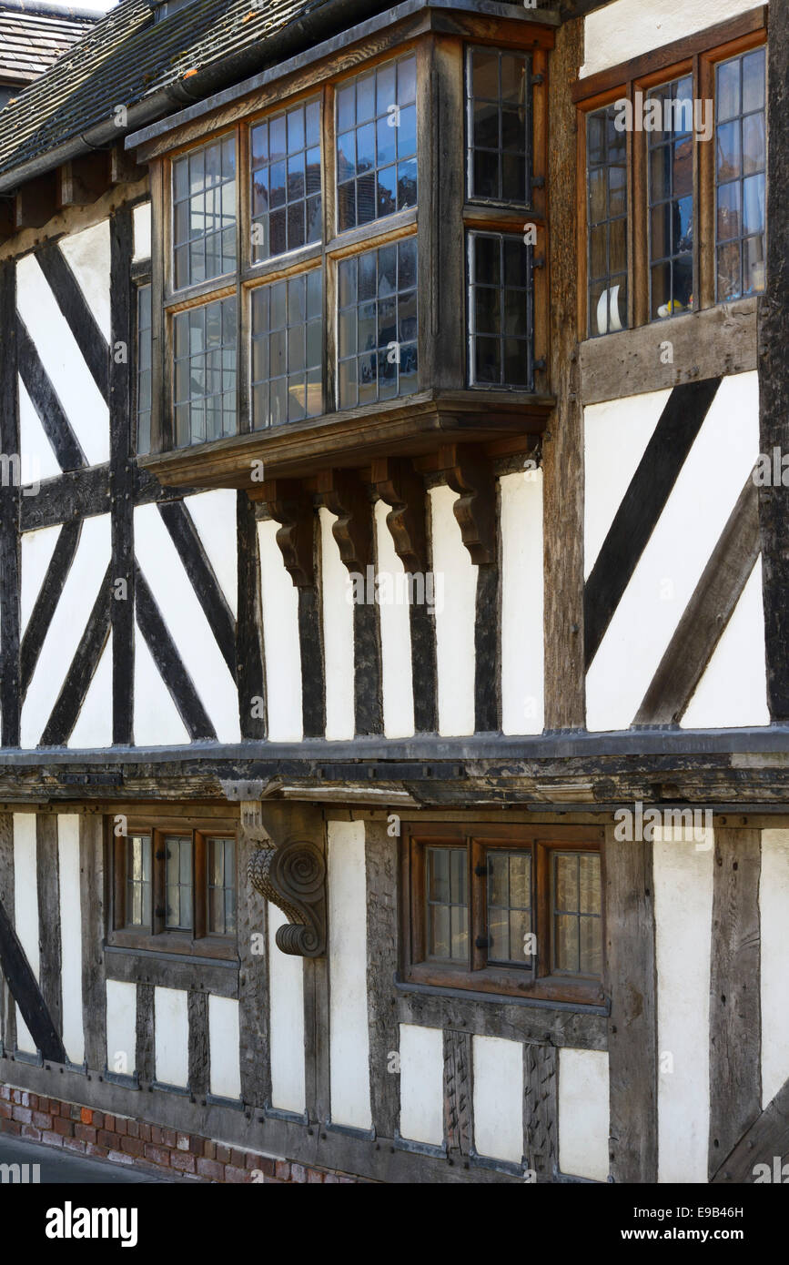 Colombages, Bell Lane, Ludlow, Shropshire, Angleterre, Royaume-Uni. L'Europe Banque D'Images