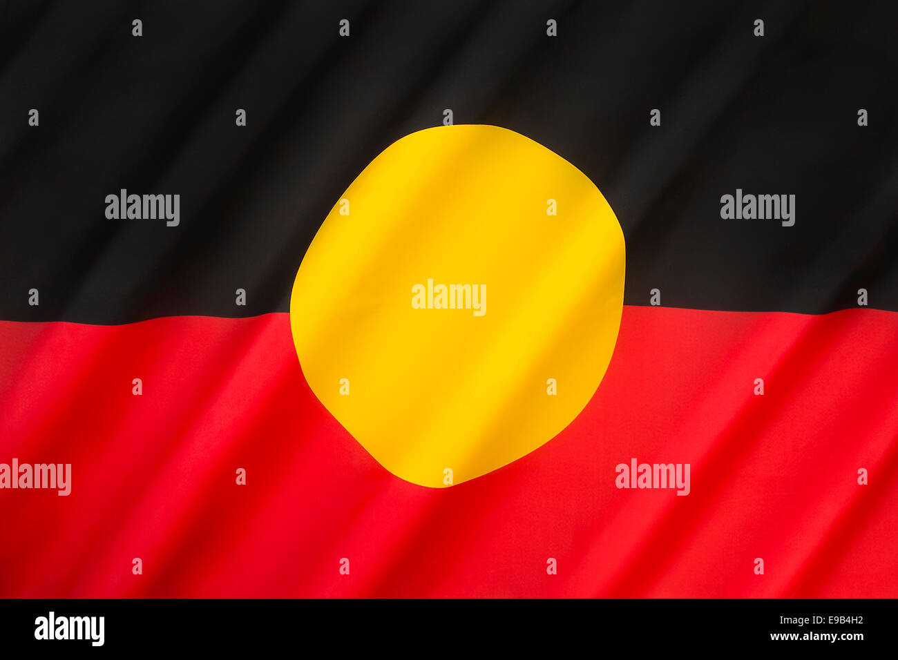 Drapeau aborigène de l'Australie Banque D'Images
