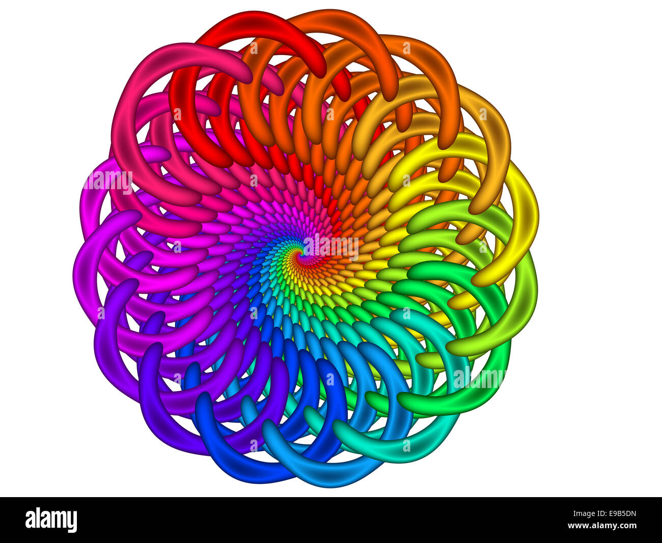 Belle Spirale Arc-en-ciel psychédélique Banque D'Images