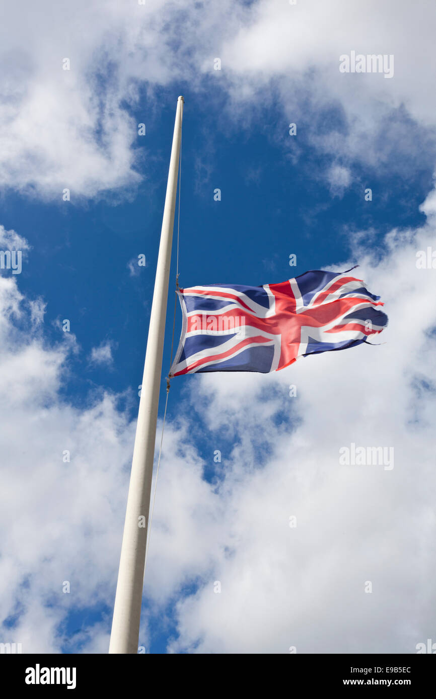 L'Union européenne Drapeau en berne Banque D'Images