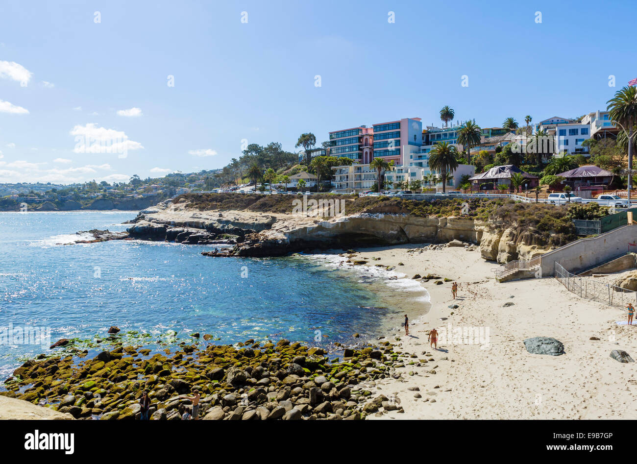 La plage de La Jolla Cove, La Jolla, San Diego County, Californie, USA Banque D'Images