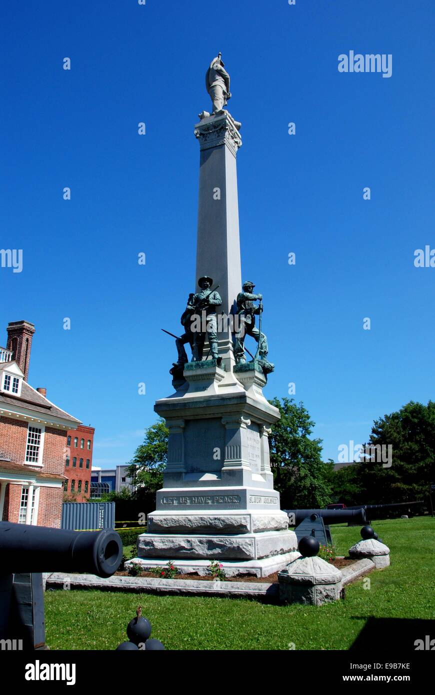 YONKERS, NY : la guerre civile monument érigé en 1892 par les citoyens de Yonkers pour honorer les soldats tombés de leur région Banque D'Images