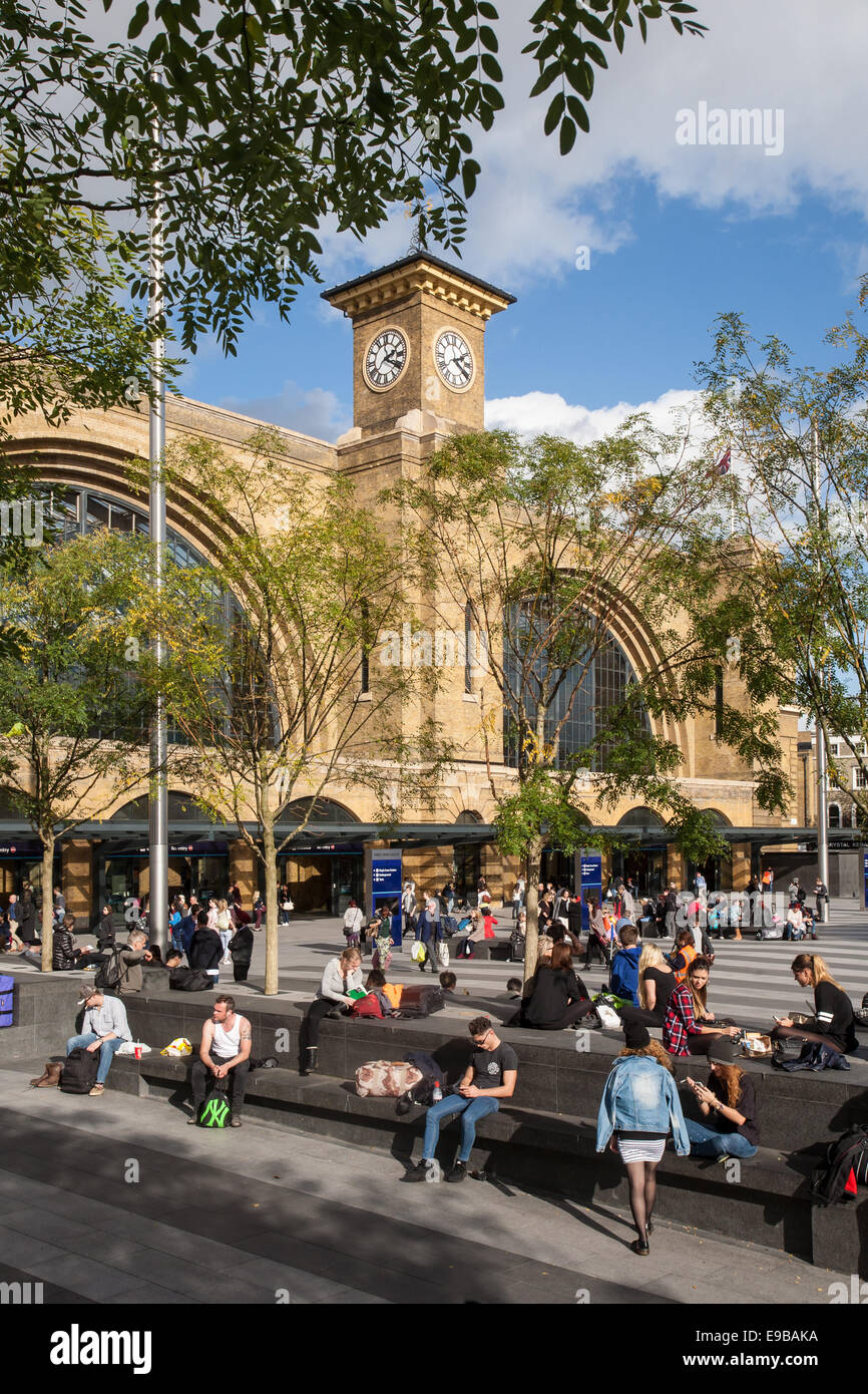 La gare de Kings Cross, Londres, Angleterre, Royaume-Uni Banque D'Images