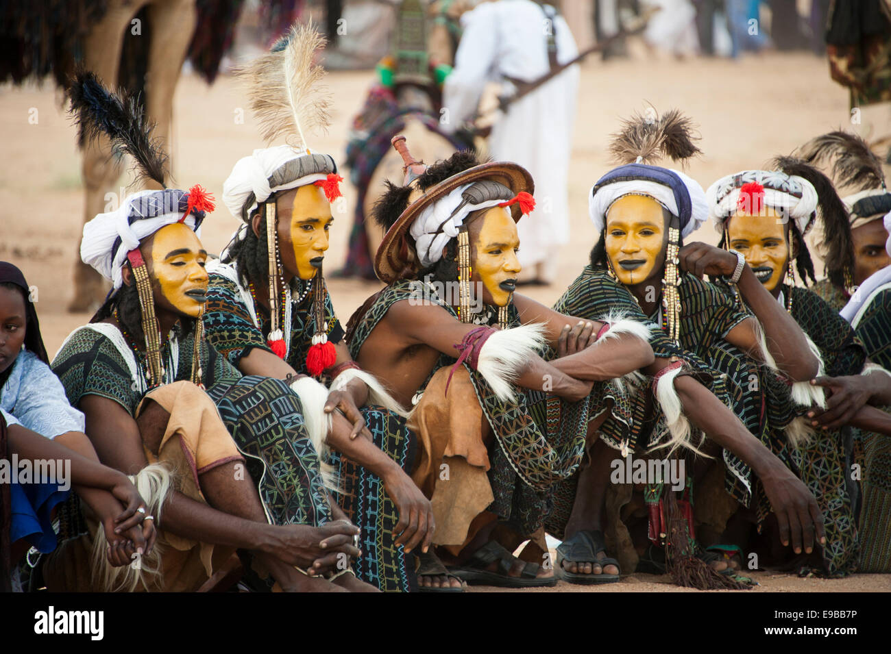 Les nomades Peuls wodaabes à La Cure Salée festival au Niger Banque D'Images