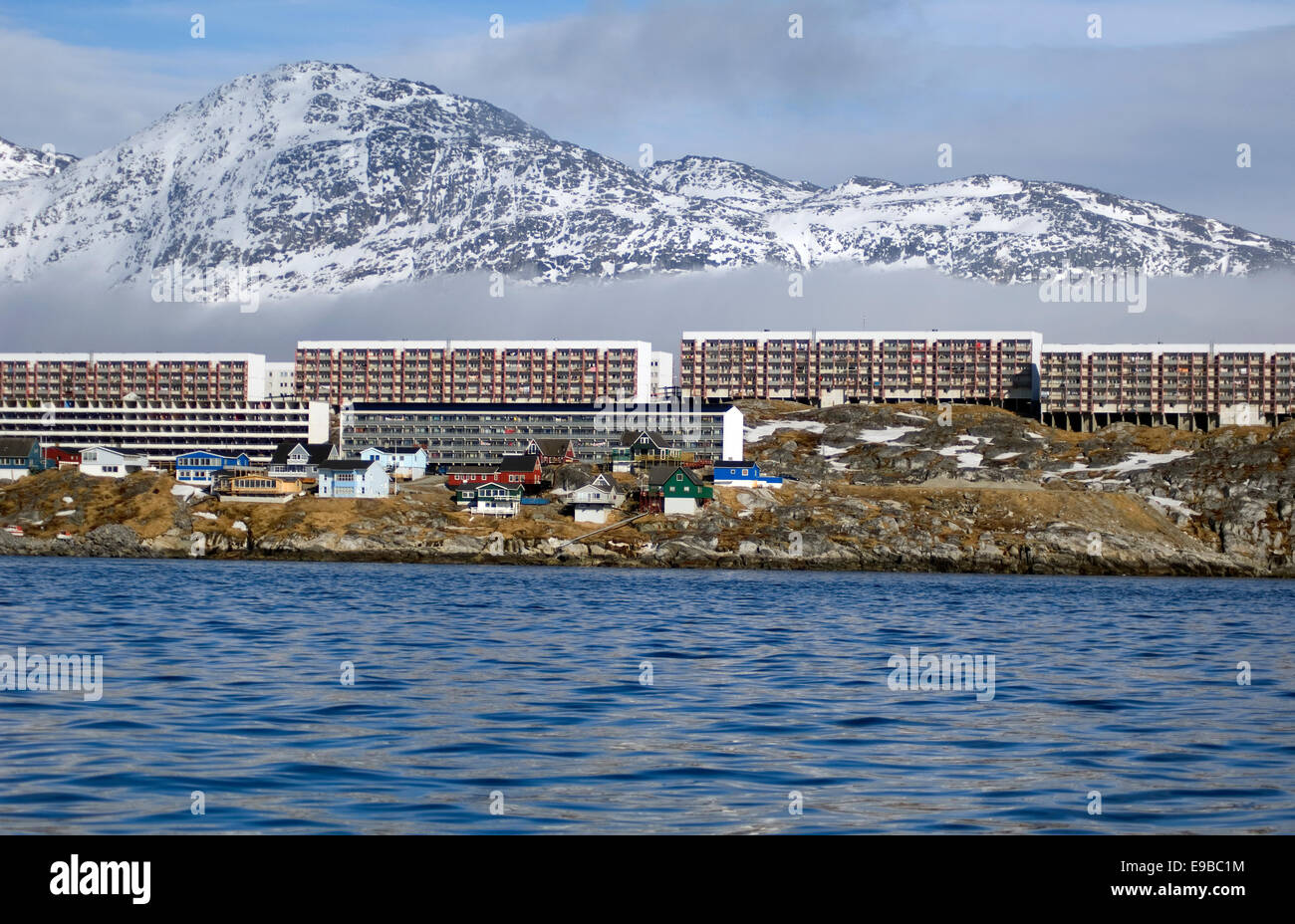 Immobilier à Nuuk, Groenland Banque D'Images