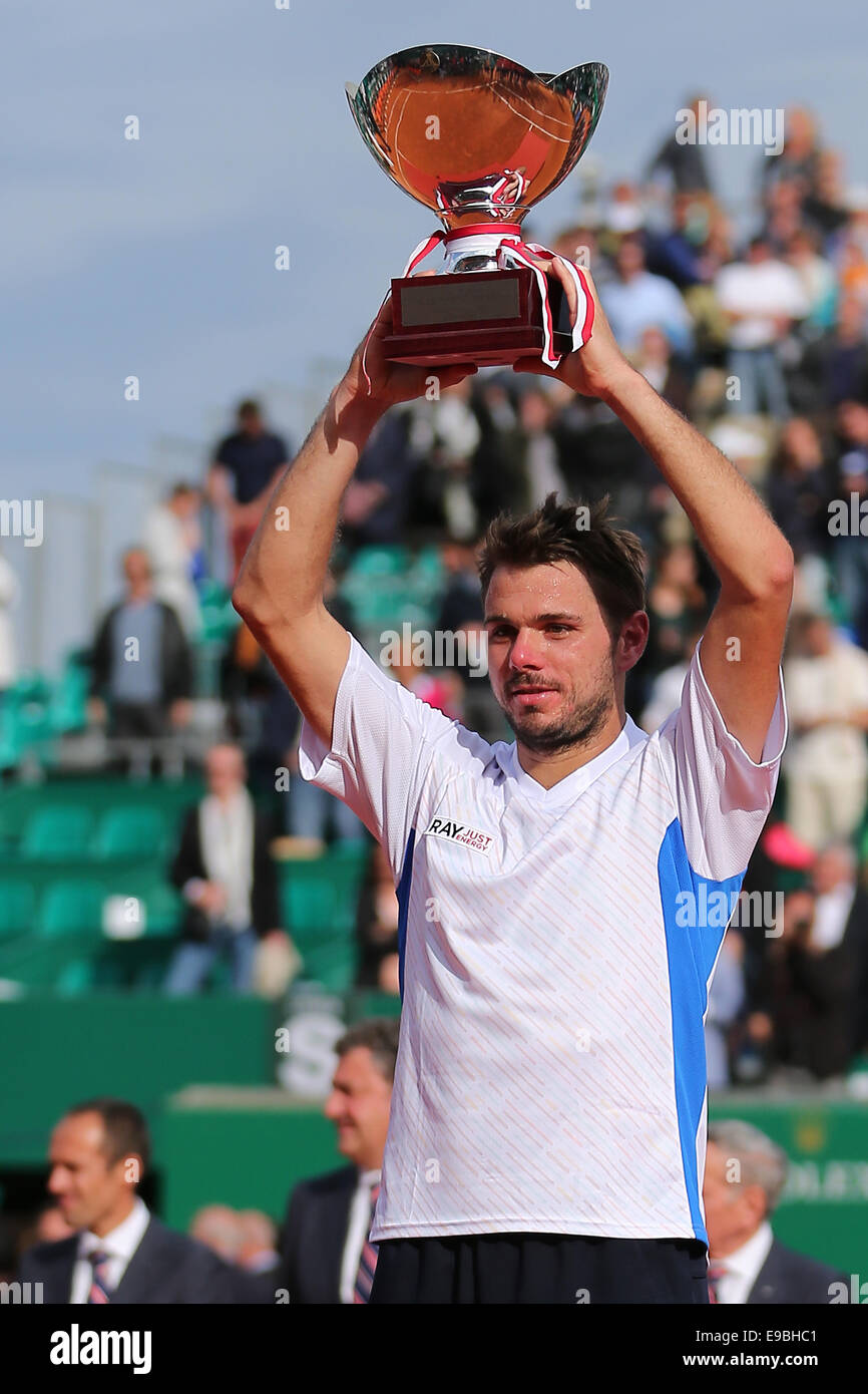 ATP World Tour Masters 1000 - Final comprend : Stanislas Wawrinka Où : Monte Carlo Quand : 20 Avr 2014 Banque D'Images