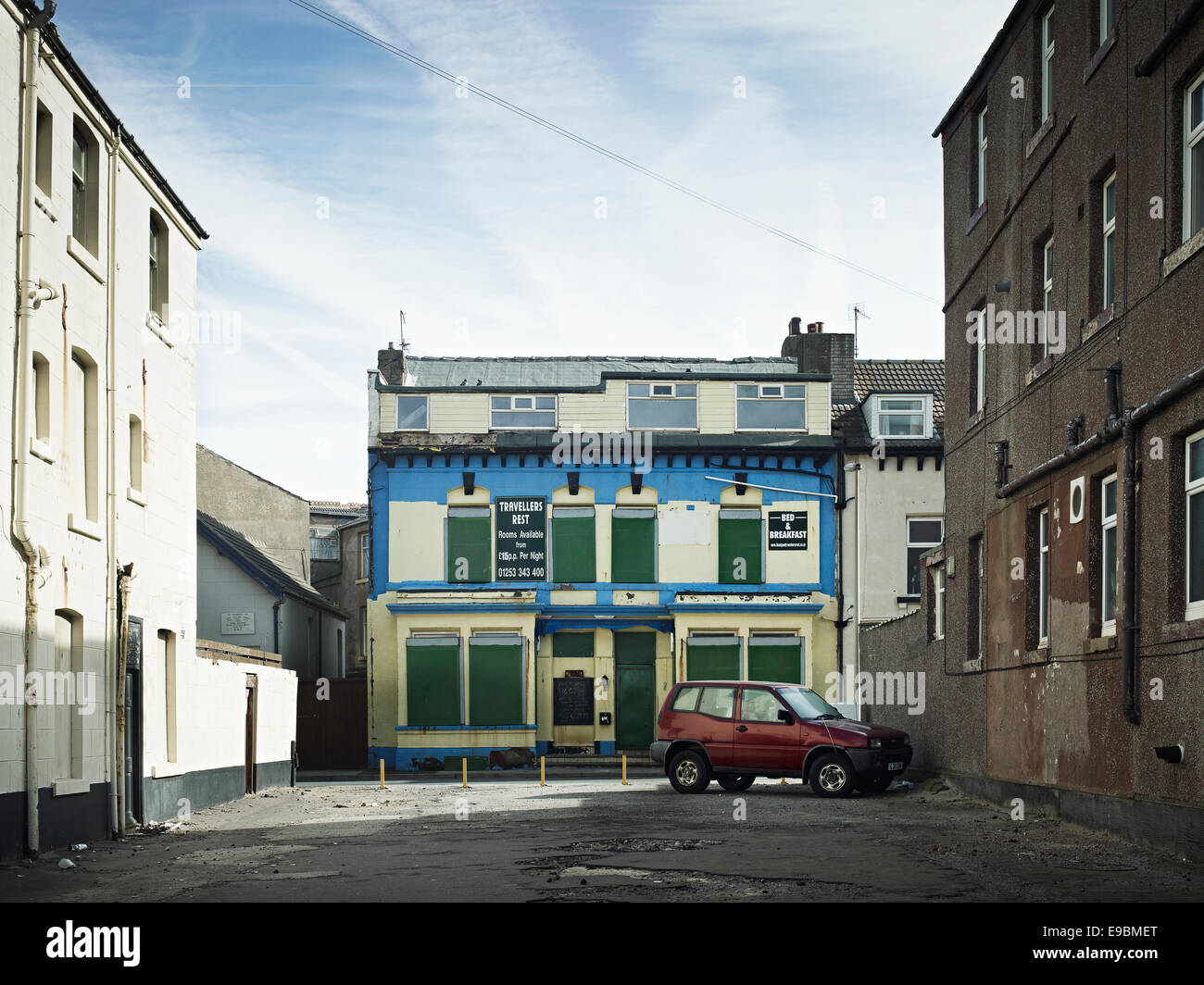 Une des images de la série "Prom' plaisir par Mark Reeves, les photos à la découverte de la nouvelle promenade de réaménagement à Blackpool Banque D'Images