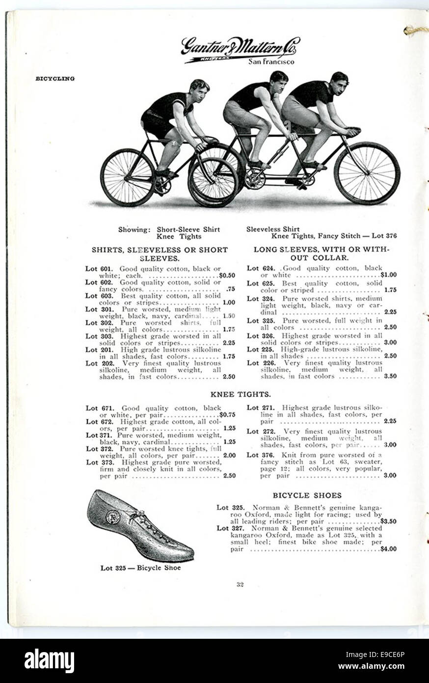 Catalogue commercial, Gantner et Mattern Co., San Francisco [page 32] Banque D'Images