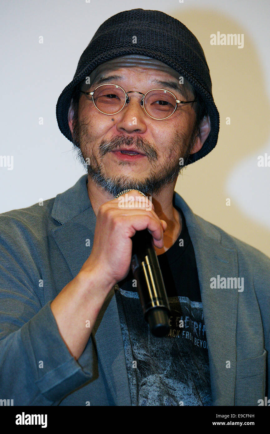Tokyo Japon 24 Oct 14 Mamoru Oshii Le 24 Octobre 14 Tokyo Japon Directeur General Mamoru Oshii Parle A L Auditoire Lors De La Scene Du Film Voeux La Prochaine Generation Chu Boh