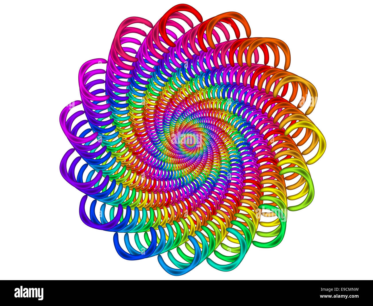 Beau Motif Spirale Arc-en-ciel psychédélique Banque D'Images