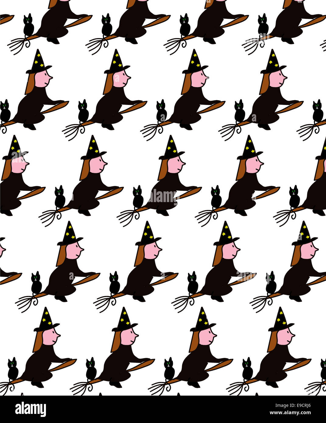 Illustration de sorcière Halloween wallpaper design Banque D'Images