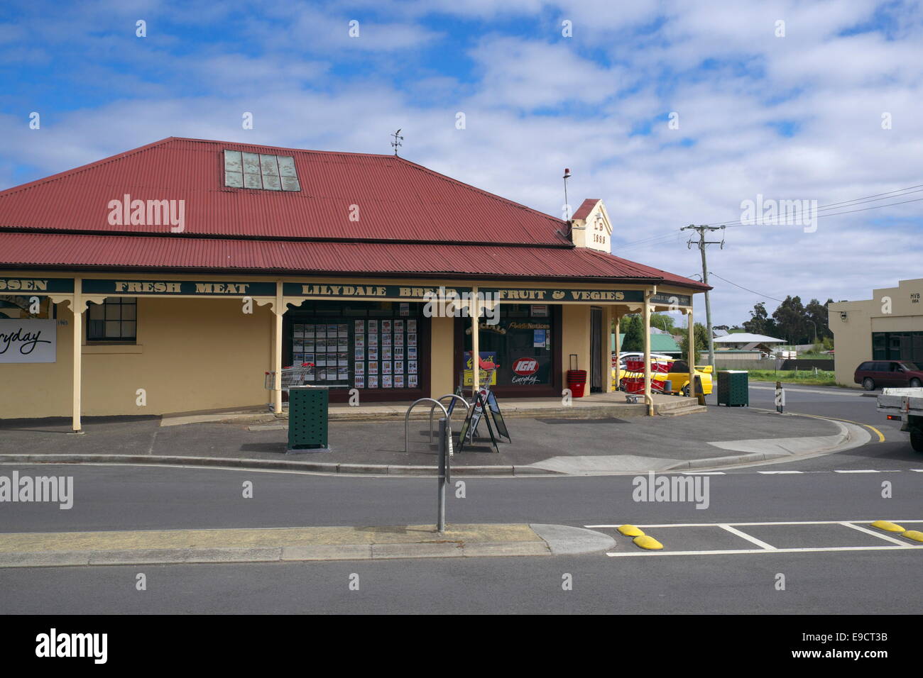 Lilydale village ville au nord-est de la Tasmanie, Australie Banque D'Images