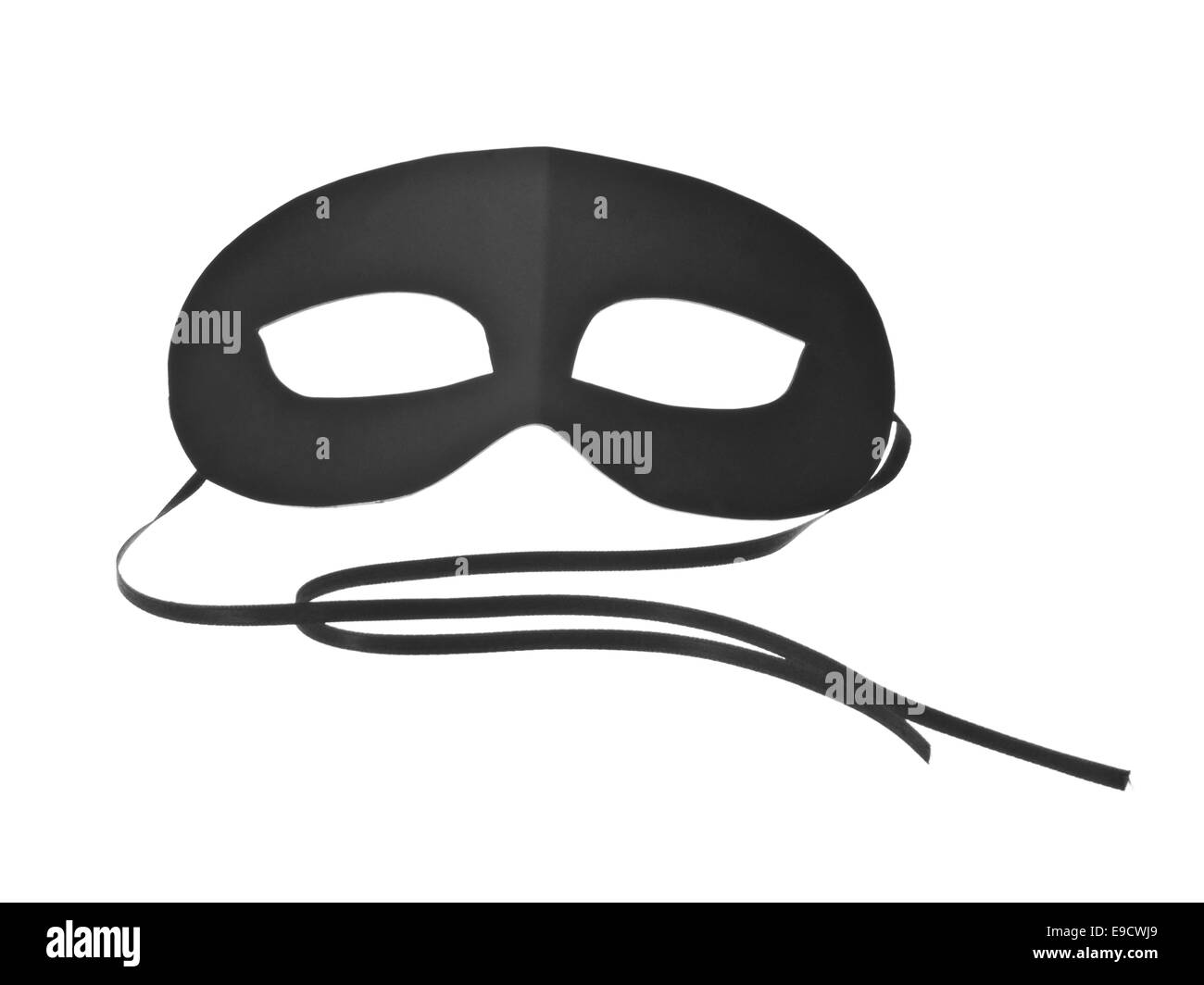 Masque de carnaval noir isolé sur fond blanc Banque D'Images