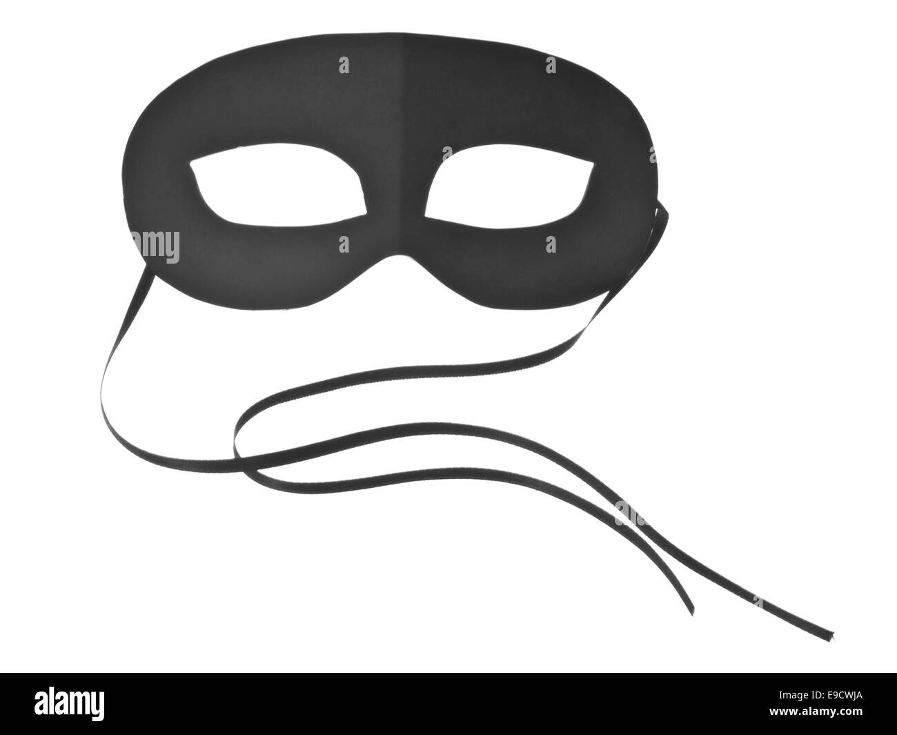 Masque de carnaval noir isolé sur fond blanc Banque D'Images