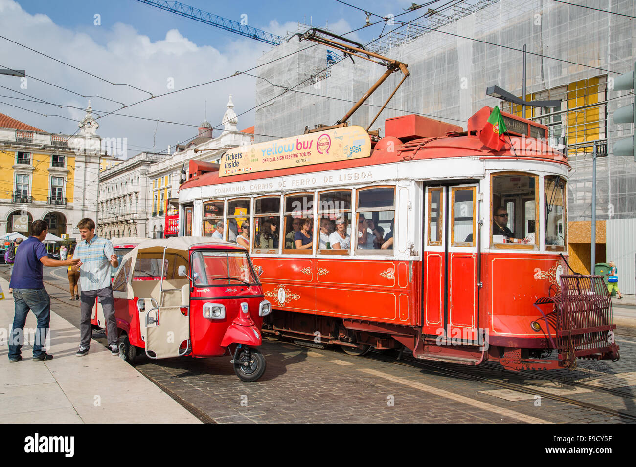 Lisbonne, Portugal, le tram Banque D'Images