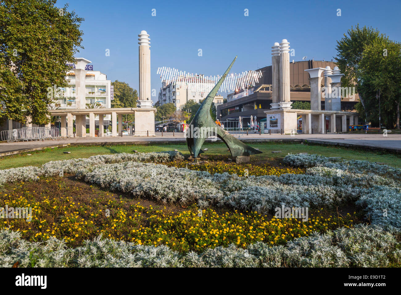 Un square archéologique dans le parc le jardin de la mer à Varna, Bulgarie. Banque D'Images