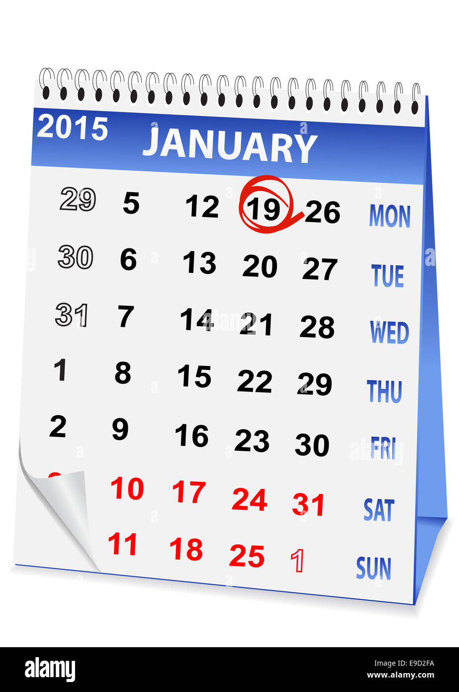 Icône de la forme d'un calendrier pour l'Epiphanie Banque D'Images