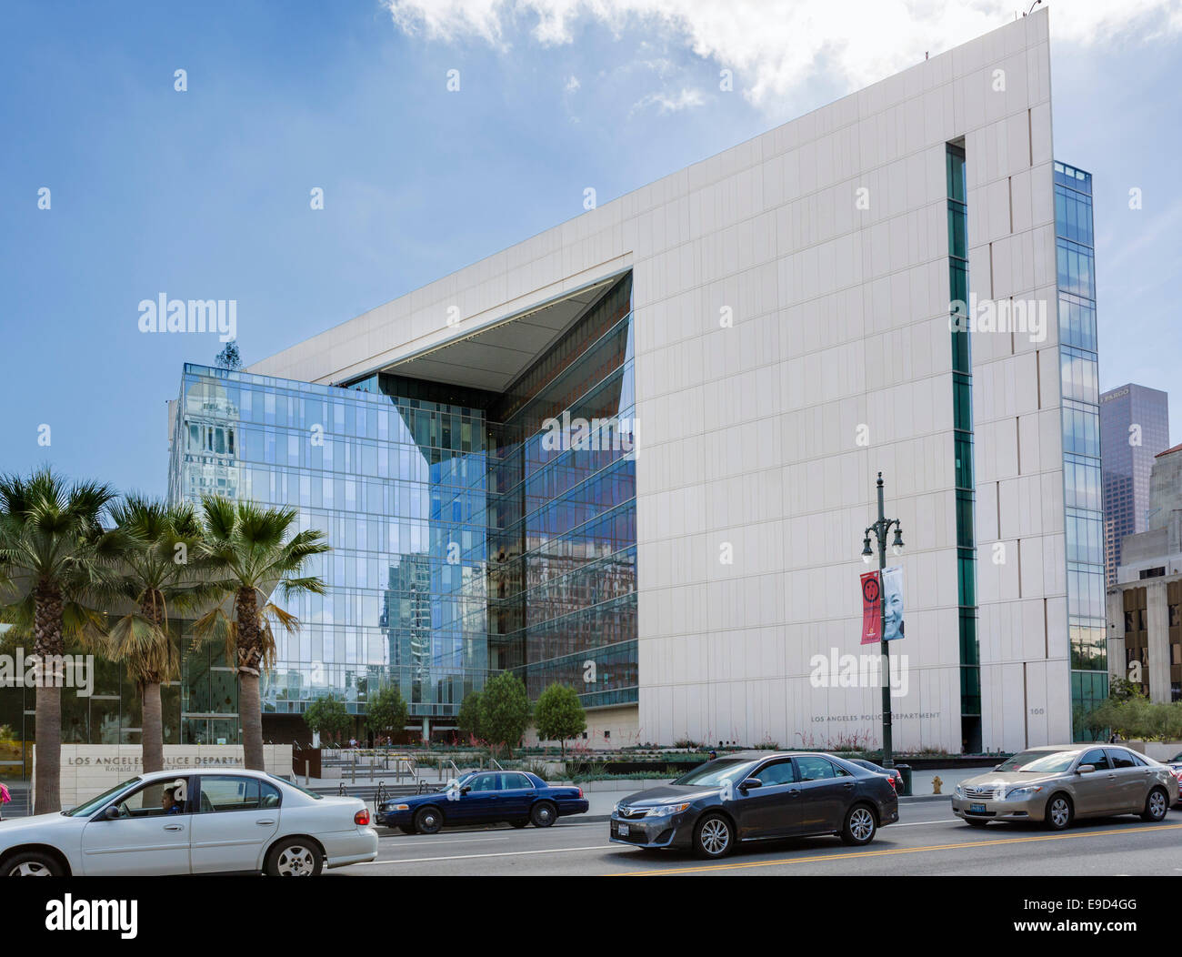 Le bâtiment de l'Administration policière LAPD sur West 1st Street dans le centre-ville de Los Angeles, Californie, USA Banque D'Images