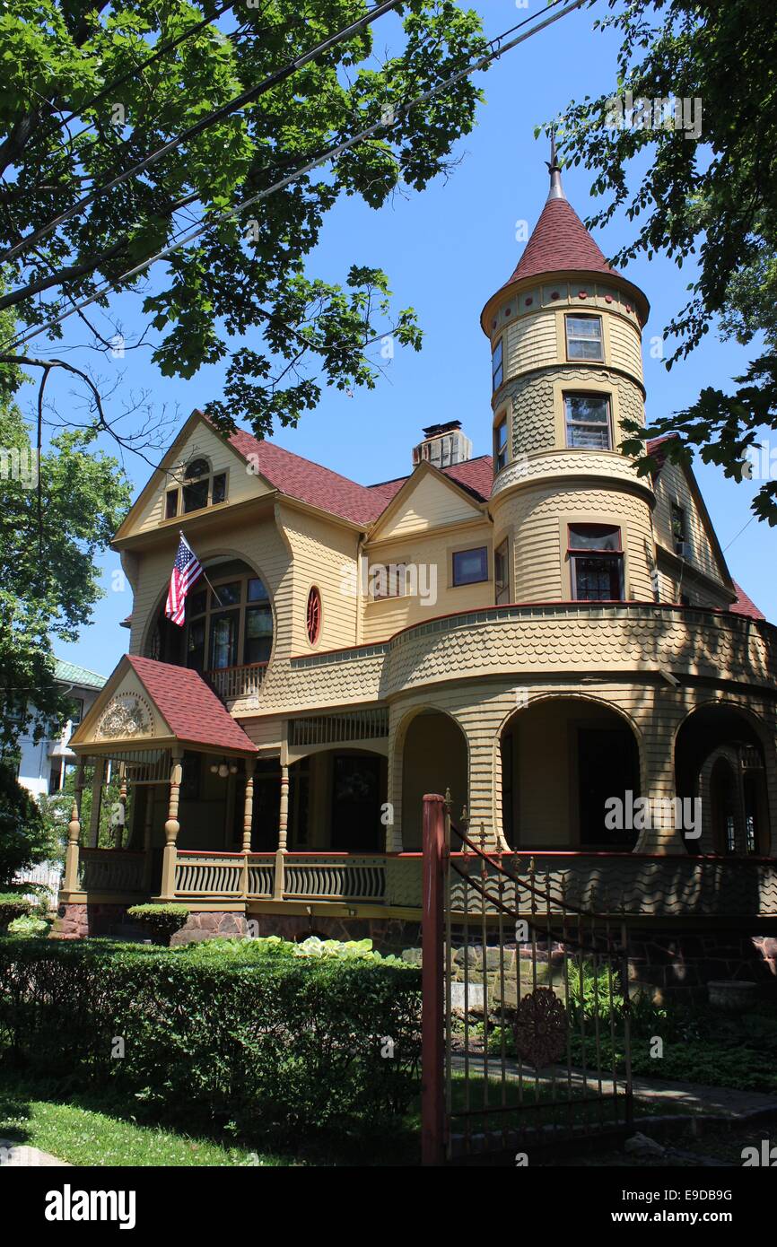 Maison de la reine Anne, Stapleton, Staten Island, New York Banque D'Images