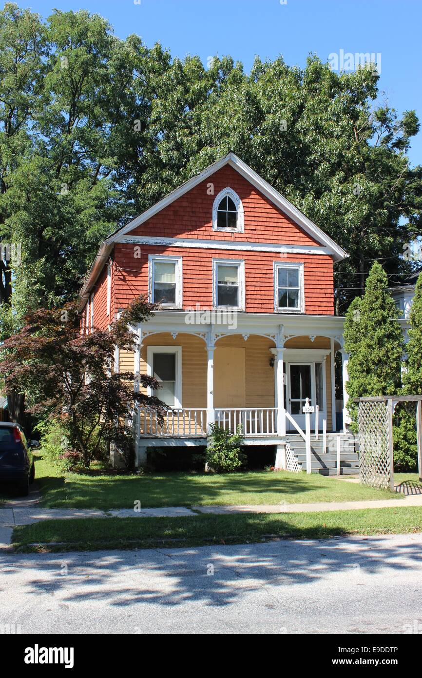 Carpenter maison gothique, Tottenville, Staten Island, New York Banque D'Images