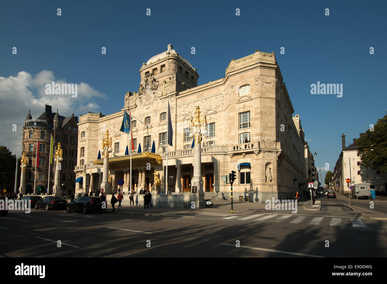 Théâtre Royal Dramatique de Stockholm en Suède dans la lumière du soir Banque D'Images