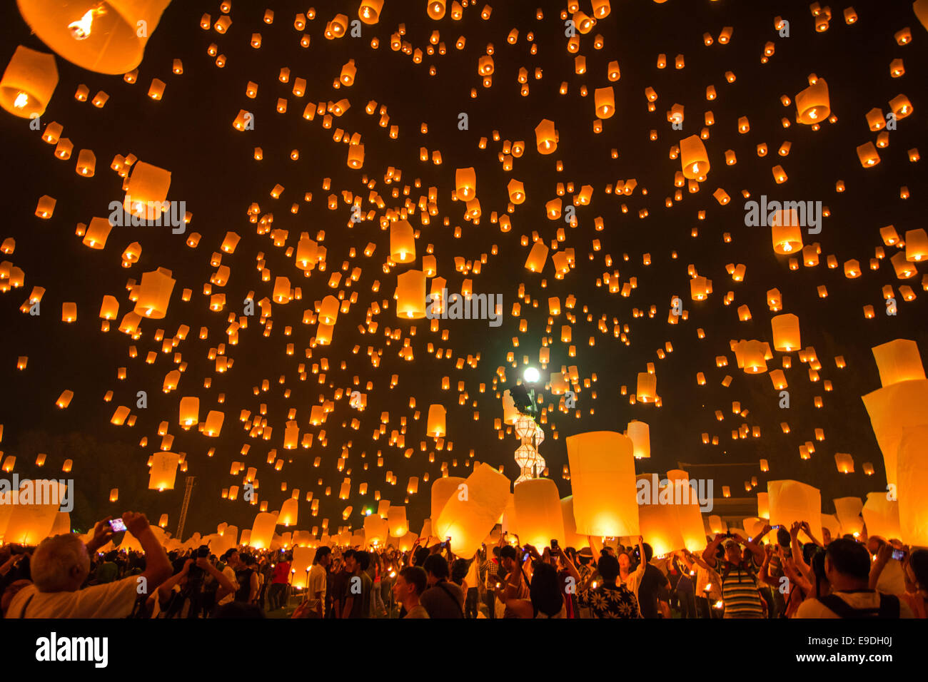 Yi Peng Festival 2014. Banque D'Images