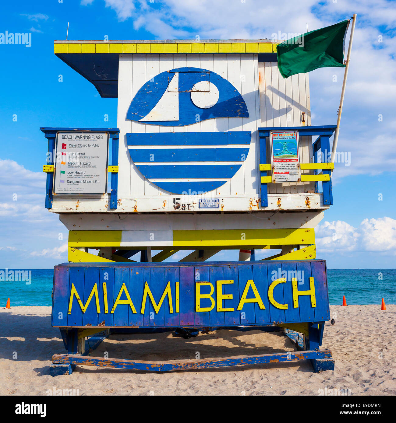 Miami Beach en Floride, célèbre maison de sauveteur. Banque D'Images