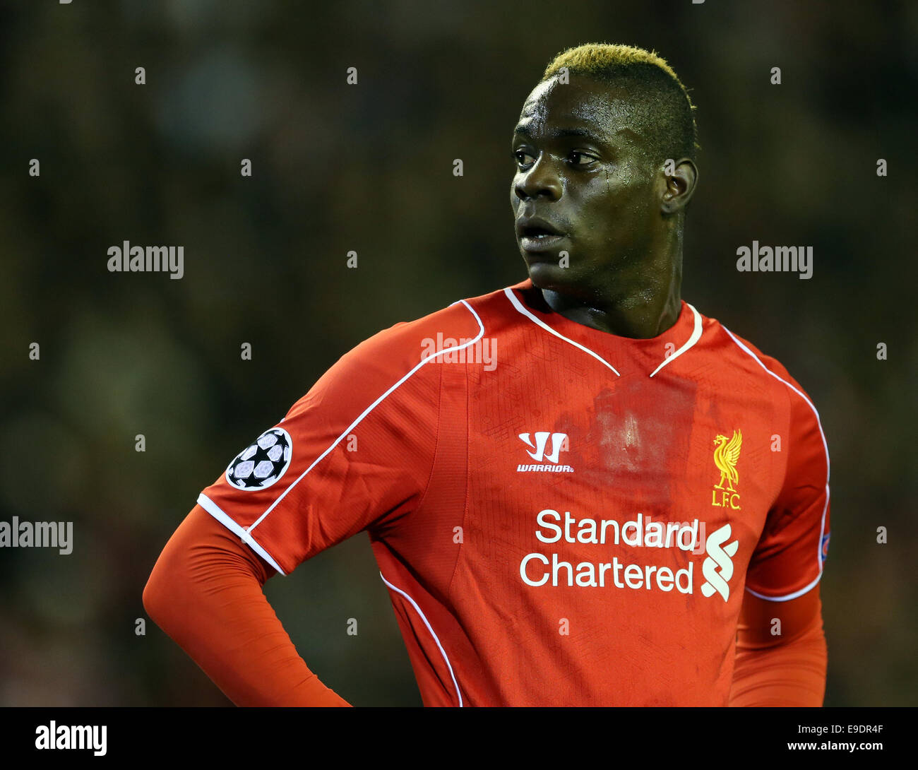 Liverpool, Royaume-Uni. 22 octobre, 2014. Mario Balotelli de Liverpool - Ligue des Champions Groupe B - Liverpool vs Real Madrid - le stade d'Anfield Liverpool -- France - 22 octobre 2014 - Photo Simon Bellis/Sportimage. © csm/Alamy Live News Banque D'Images