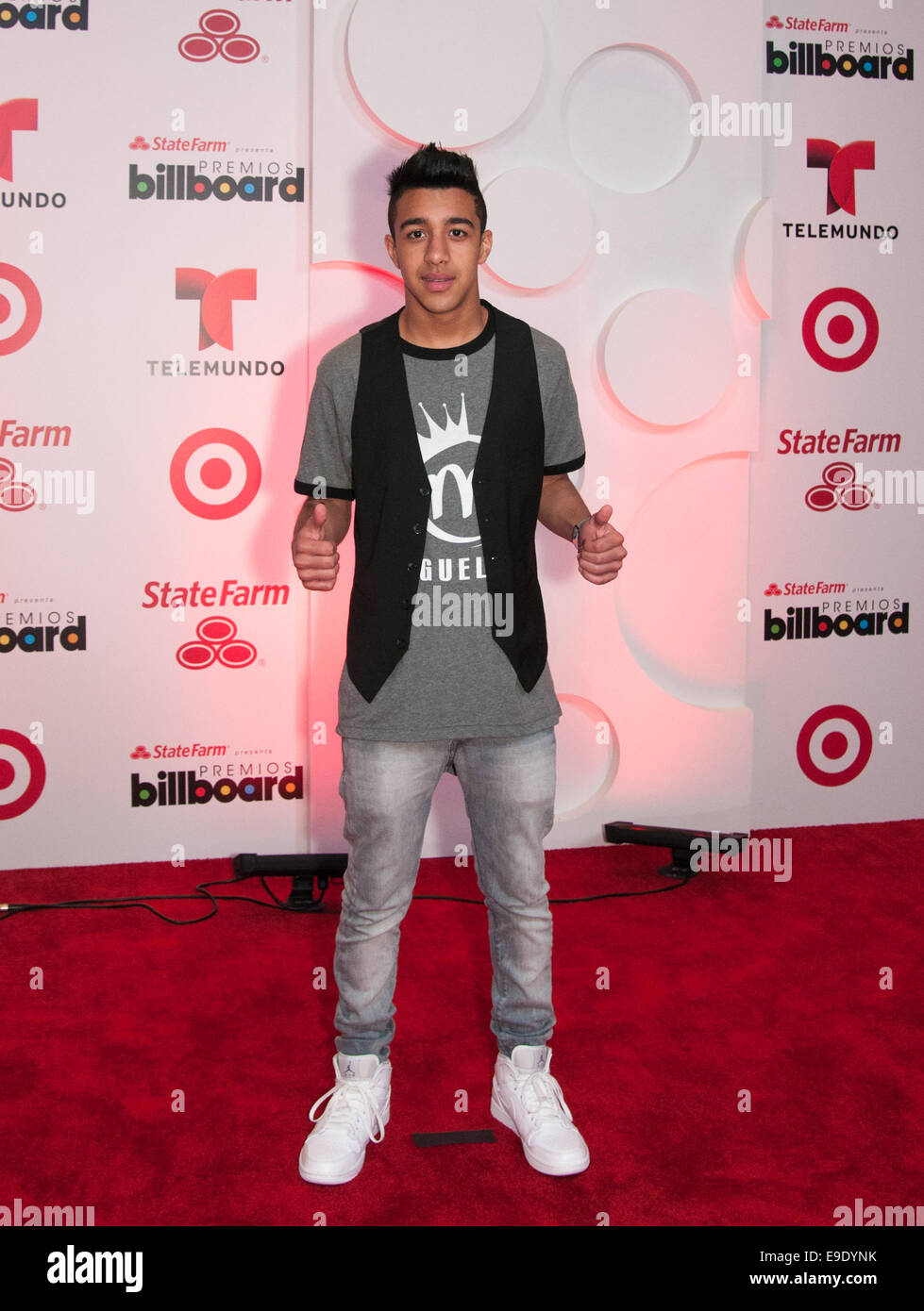 Reggaeton portoricain Miguelito star avec le chanteur-compositeur et producteur de Prince Royce à la conférence de presse et répétitions pendant l'Billboard Awards 2014 comprend : Miguelito Où : Miami, Florida, United States Quand : 22 Avr 2014 Banque D'Images
