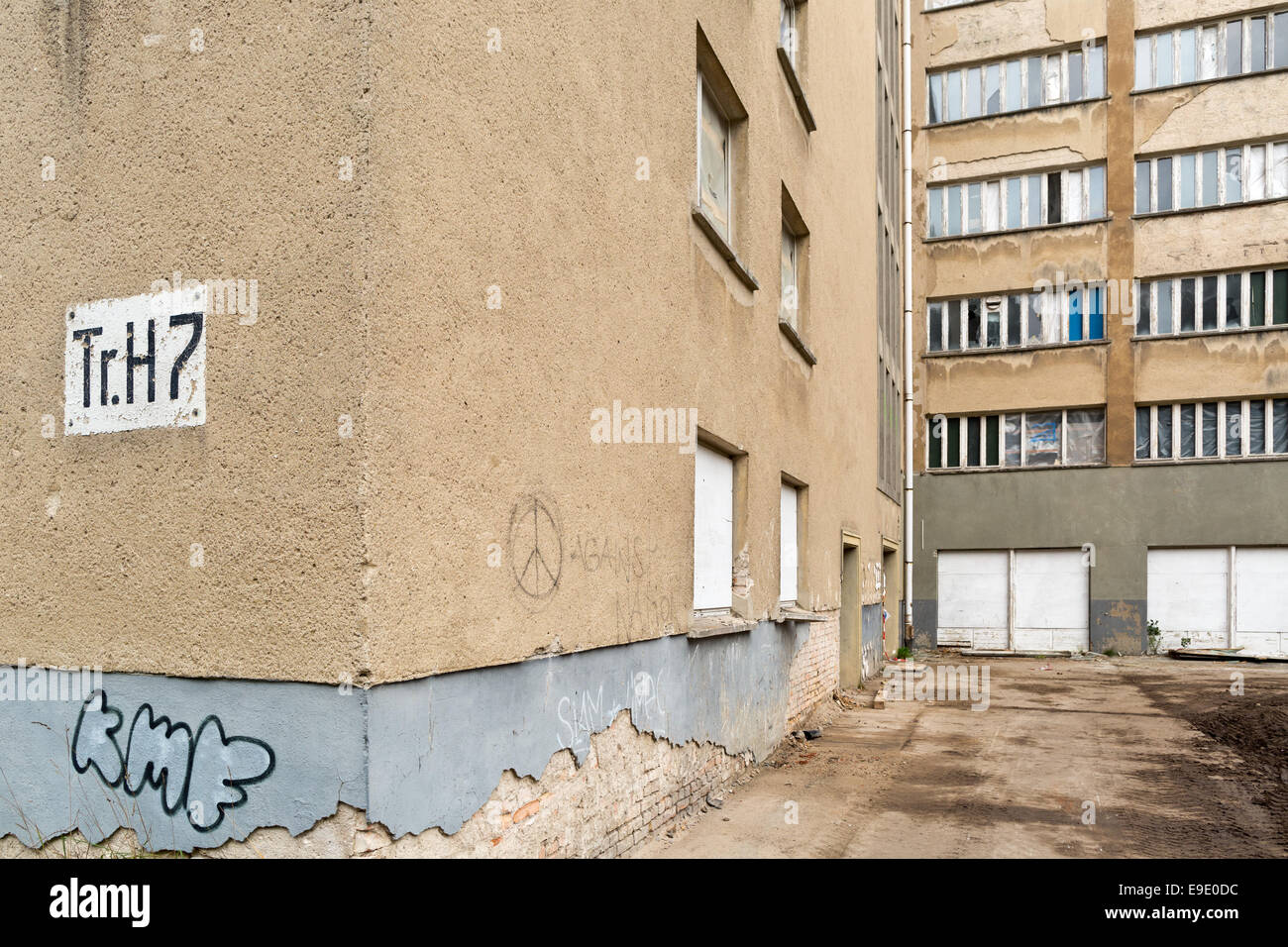 Piazzetta - Ancien "force par la joie" (Kraft durch Freude/ KdF) complexe de villégiature Nazi -, Prora, Allemagne, Union européenne Banque D'Images