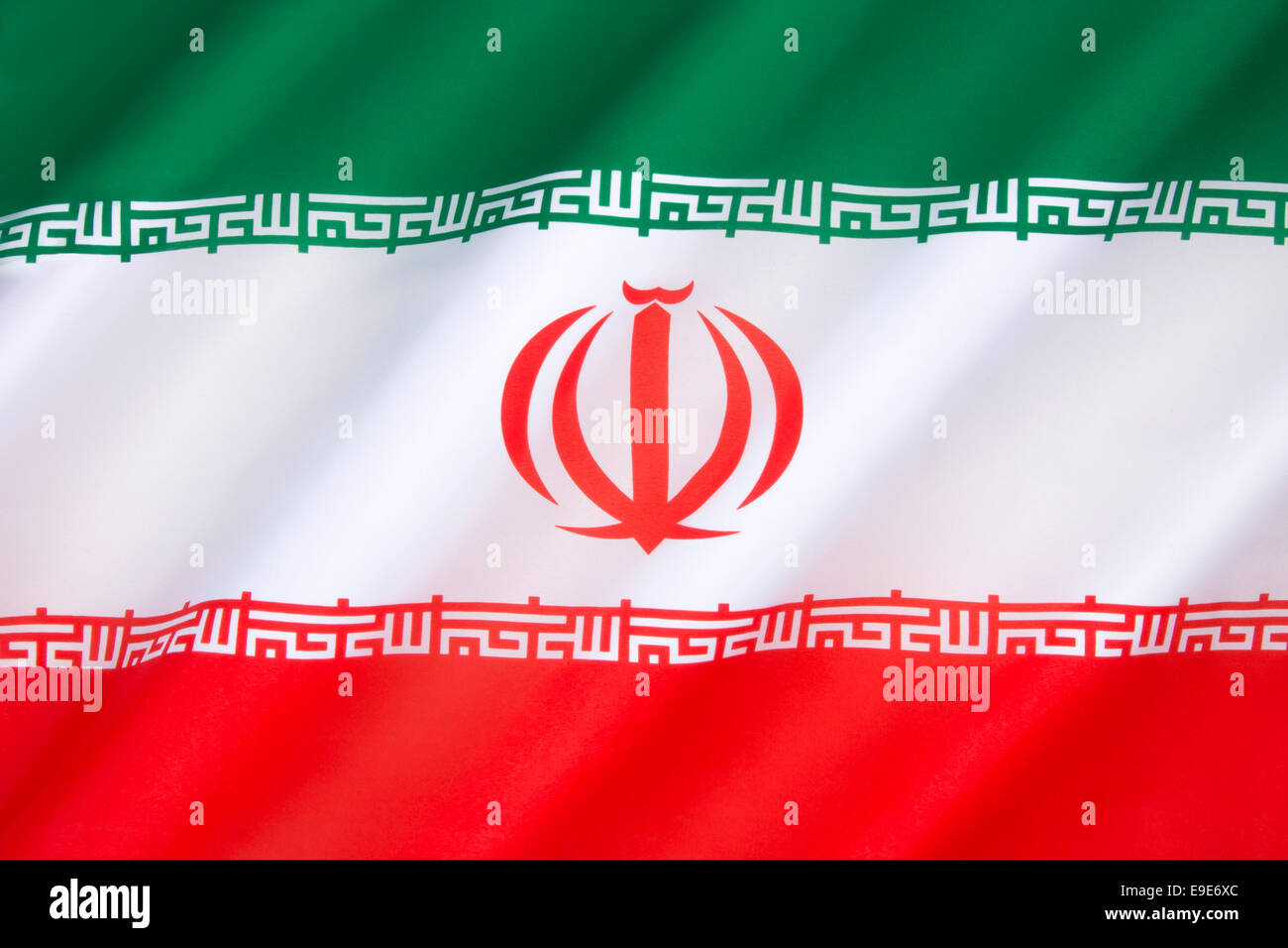 Drapeau de l’Iran Banque D'Images